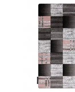 Koberce a koberečky Dywany Lusczow Kusový koberec ALTER Siena čtverce mřížka šedý, velikost 180x270