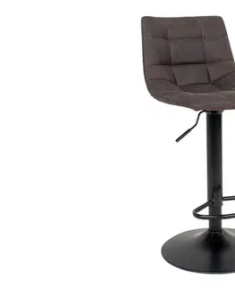 Barové židle Norddan Designová barová židle Dominik tmavě šedá