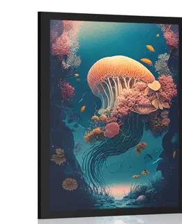 Podmořský svět Plakát surrealistická medúza