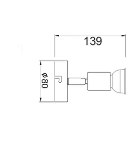Moderní bodová svítidla ACA Lighting Spot nástěnné svítidlo MC634BK1