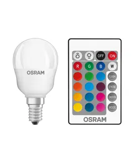LED žárovky OSRAM LED STAR+ CL P RGBW FR 25 stmívatelné ovladačem 4,5W/827 E14