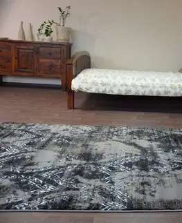 Koberce a koberečky Dywany Lusczow Kusový koberec VOGUE 093 černý / hnědý, velikost 160x220