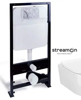 WC sedátka PRIM předstěnový instalační systém bez tlačítka + WC CERSANIT INVERTO + SEDÁTKO DURAPLAST SOFT-CLOSE PRIM_20/0026 X IN1
