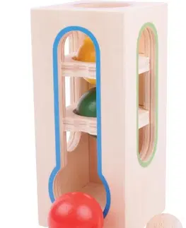 Dřevěné hračky Bigjigs Toys Zatloukací věž RAMBA hnědá