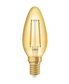 LED žárovky OSRAM LEDVANCE Vintage 1906 Classic B 12 Filament 1.5W 824 Gold E14 4099854091599