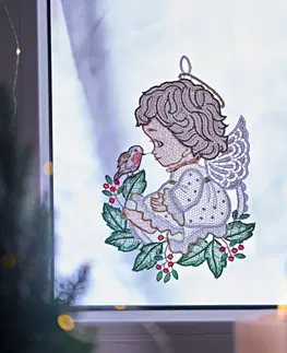 Dekorace oken a dveří Závěsná textilní dekorace "Anděl"
