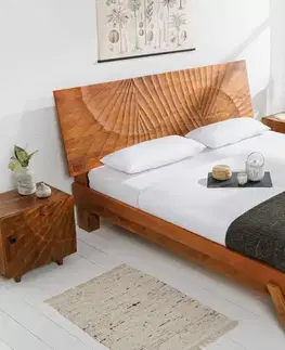 Designové postele LuxD Designová postel Shayla 180 x 200 cm hnědé mango