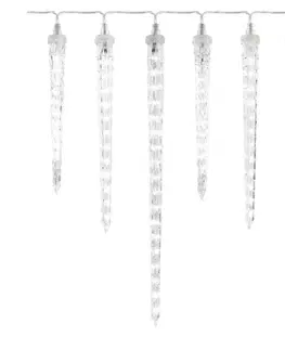 LED sněžení EMOS LED vánoční girlanda - rampouchy, 6 ks, 3,6 m, venkovní i vnitřní, studená bílá DCPC06