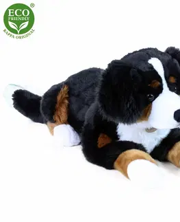 Hračky RAPPA - Plyšový pes bernský salašnický ležící 70 cm ECO-FRIENDLY