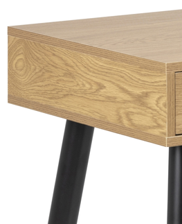 Psací stoly Dkton Designový psací stůl Nature 110 cm divoký dub