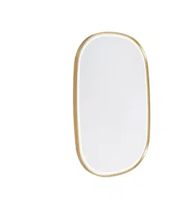 Nastenna svitidla Koupelnové zrcadlo zlaté včetně LED s dotykovým stmívačem oválné - Miral