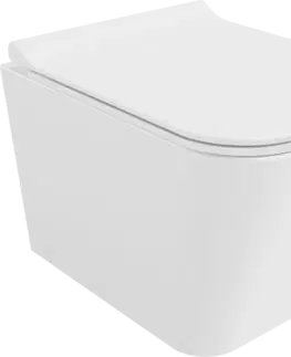 Kompletní WC sady Závěsný WC set MEXEN TEO 34,5 cm s prkénkem slow SLIM bílý lesk