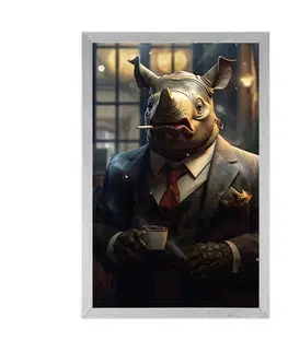 Zvířecí gangsteři Plakát zvířecí gangster nosorožec