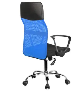 Kancelářské židle Ak furniture Kancelářská židle FULL na kolečkách modrá/černá