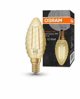 LED žárovky OSRAM Vintage 1906 LED CL BW FIL GOLD 12 non-dim 1,5W/824 E14