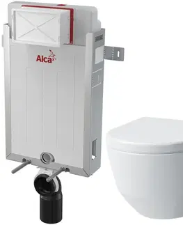 WC sedátka ALCADRAIN Renovmodul předstěnový instalační systém bez tlačítka + WC LAUFEN PRO + SEDÁTKO AM115/1000 X LP3
