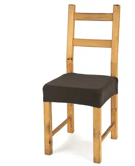 Doplňky do ložnice 4Home Multielastický potah na sedák na židli Comfort hnědá, 40 - 50 cm, sada 2 ks