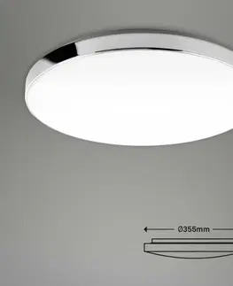 LED stropní svítidla BRILONER LED stropní svítidlo, pr. 35,5 cm, 18 W, bílé-chrom BRI 3351-216