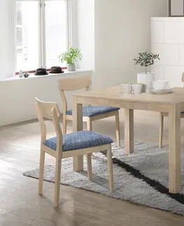 Jídelní sety Kasvo Vašek stůl+vanda židle set 1+4 Dub bělený / látka FX