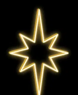 LED venkovní PROFI motivy DecoLED LED světelná hvězda na VO, 60x90 cm, teple bílá
