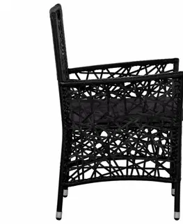 Zahradní křesla a židle Zahradní židle 2 ks polyratan Dekorhome Šedá