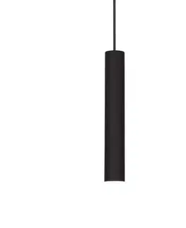 LED lustry a závěsná svítidla LED Závěsné svítidlo Ideal Lux Tube SP1 Small Nero 211466 8,9W 850lm 4cm černé