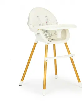 Jídelní židličky Dětská jídelní židlička 2v1 Colby EcoToys béžová
