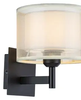 Nástěnná svítidla s látkovým stínítkem Rabalux nástěnné svítidlo Aneta E27 1x MAX 40W černá 5093