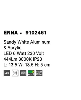 LED nástěnná svítidla NOVA LUCE nástěnné svítidlo ENNA bílý hliník a akryl LED 6W 220-240V 3000K IP20 9102461