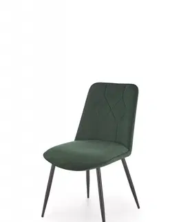 Jídelní sety Jídelní židle K539 Halmar Tmavě zelená