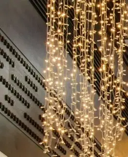 Závěsy a sítě DecoLED Interiérová LED světelná záclona - 1x3 m, teple bílá, 300 diod