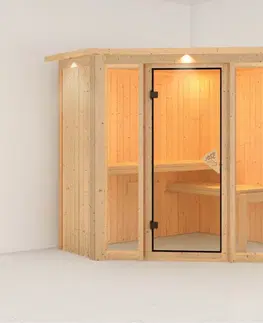 Sauny Interiérová finská sauna 210 x 210 cm Dekorhome