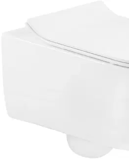 Kompletní WC sady Závěsný WC set MEXEN STELLA 35 cm s prkénkem SLIM GRED bílý