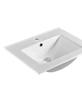Koupelnový nábytek MEREO Opto, koupelnová skříňka s keramickým umyvadlem 61 cm, bílá CN910