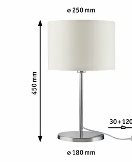 Lampy na noční stolek Paulmann Tessa stolní lampa Creme/kov kartáčovaný bez zdroje světla, max. 40W E14 709.23 P 70923