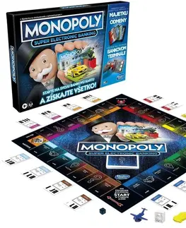 Hračky společenské hry HASBRO - Monopoly Super elektronické bankovnictví SK