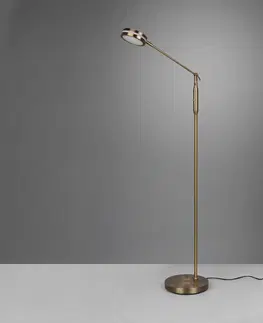 Stojací lampy Trio Lighting LED stojací lampa Franklin, stmívač, mosaz