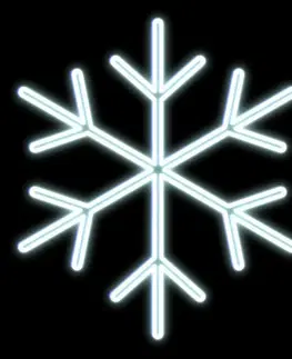 LED venkovní PROFI motivy DecoLED LED světelná vločka, závěsná, pr. 80cm, ledově bílá