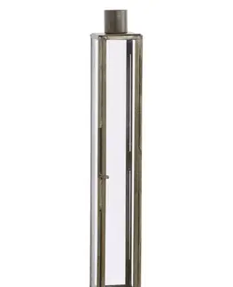Svícny Mosazný antik kovový svícen na úzkou svíčku Forei  - 6.5*6.5*27cm  Chic Antique 71665-13