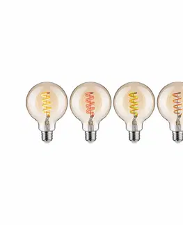LED žárovky PAULMANN Filament 230V Smart Home Zigbee 3.0 LED Globe G95 E27 6,3W RGBW+ stmívatelné zlatá