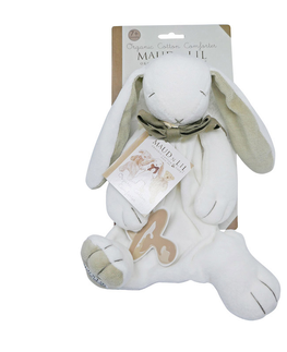 Hračky MAUD N LIL - Mazlík králíček s úchytem, bílý