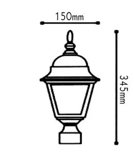 Stojací svítidla ACA Lighting Garden lantern venkovní sloupové svítidlo HI6044GB