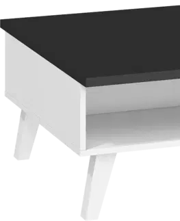 Konferenční stolky ArtCross Konferenční stolek Nord-06 Barva: craft zlatý/bílý