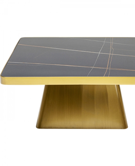 Konferenční stolky KARE Design Konferenční stolek Miler - zlatý, 80x80cm