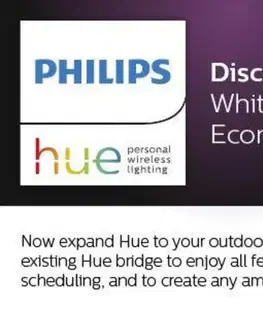 Chytré osvětlení PHILIPS HUE Hue LED White and Color Ambiance Venkovní nástěnné svítidlo Philips Econic 17440/30/P7 černé 2200K-6500K RGB