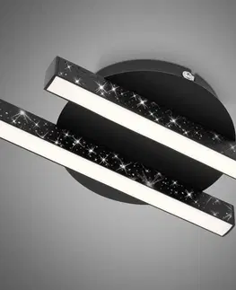 Designová stropní svítidla BRILONER LED stropní svítidlo, 60 cm, 10,5 W, 1400 lm, černá BRILO 3517-025