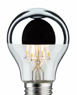 LED žárovky PAULMANN LED žárovka 4,8 W E27 zrcadlový svrchlík stříbrná teplá bílá 286.69