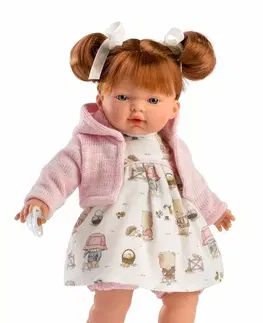 Hračky panenky LLORENS - 33138 LEA - realistická panenka se zvuky a měkkým látkovým tělem - 33 cm