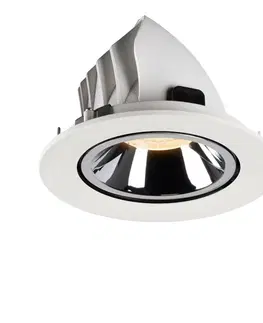 LED podhledová svítidla SLV BIG WHITE NUMINOS GIMBLE L zápustné stropní svítidlo bílé/chrom 2700 K 20° 1005986