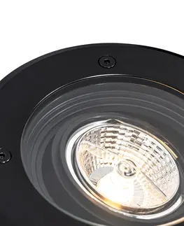 Venkovni zemni reflektory Moderní venkovní venkovní bodové svítidlo černé AR70 nastavitelné IP65 - Delux